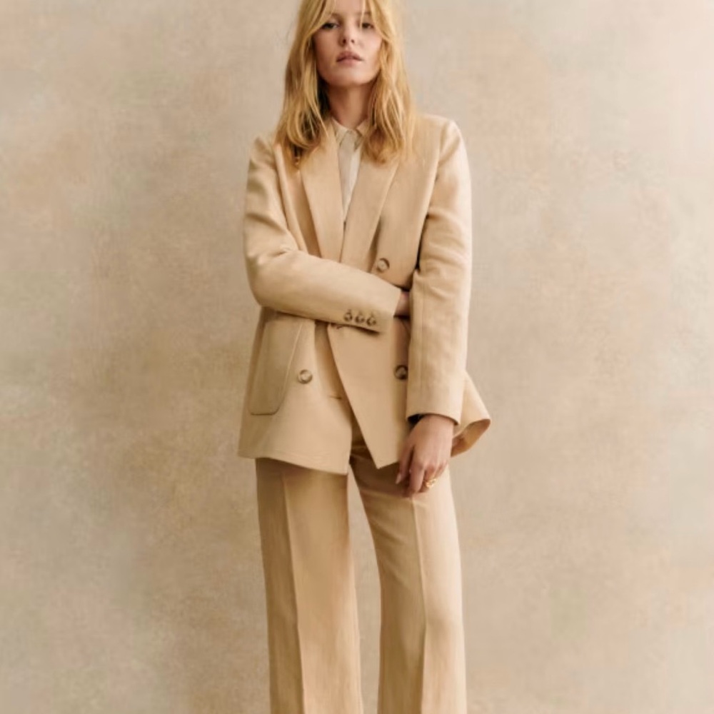 Sezane Michele Jacket Cream - Size 10